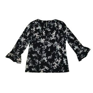 Karl Lagerfeld Yessie Trumpet Sleeve Knit Top